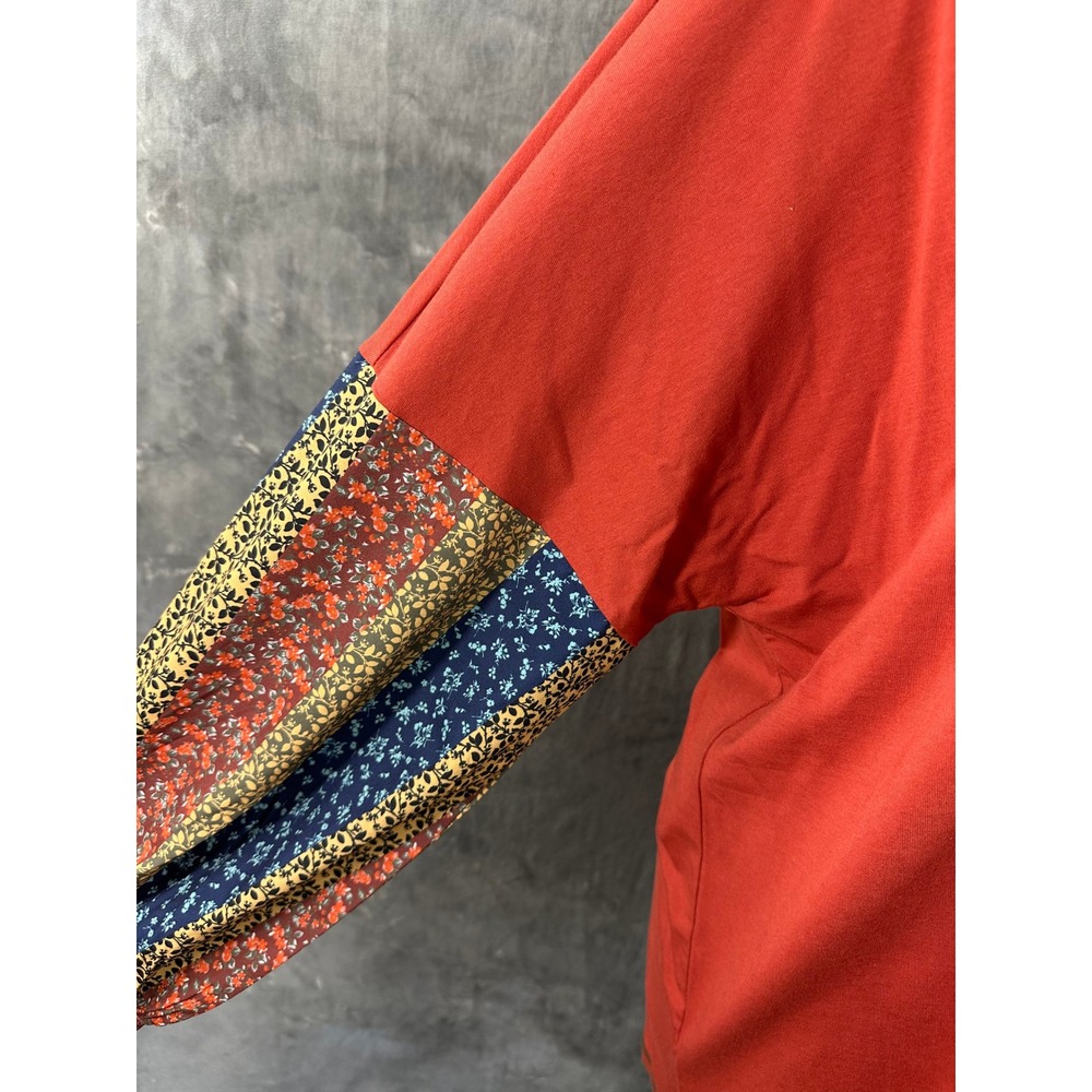 Belle BOHO by Kim Gravel Burnt Orange L/S Knit Dropped Shoulders Top 2X (15965) - Picture 2 of 8